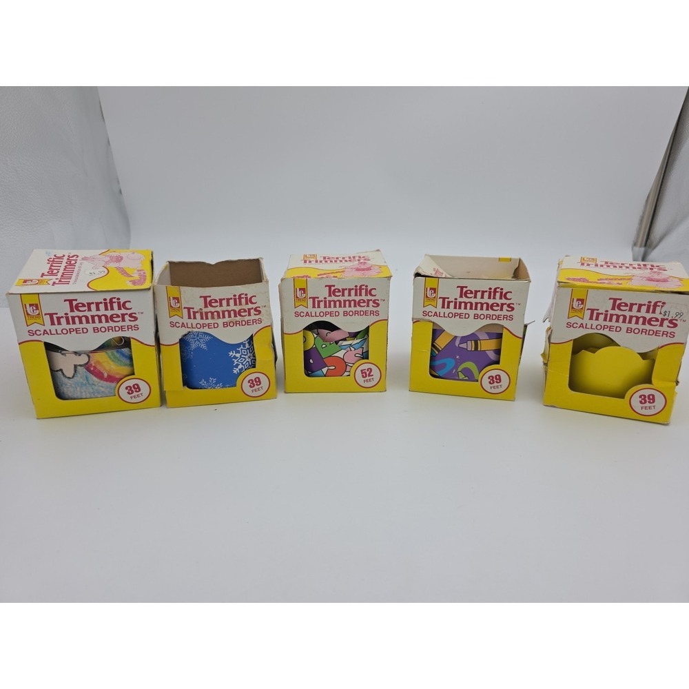 VTG 1981 TREND Terrific Trimmers Scalloped Borders 39 feet LOT Of 5